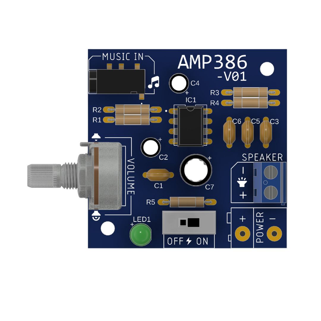 PCB Amplificador de audio con LM386
