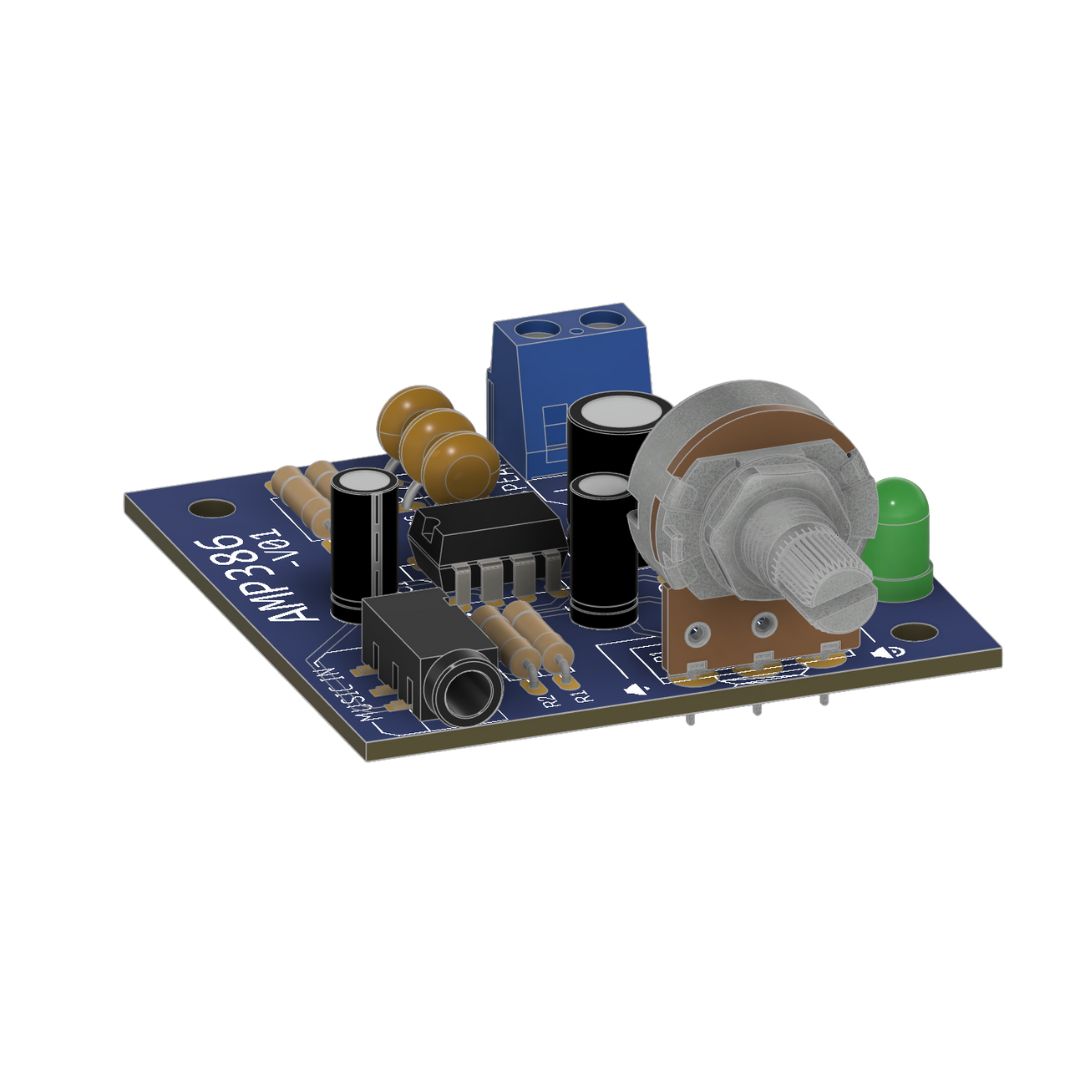 PCB Amplificador de audio con LM386