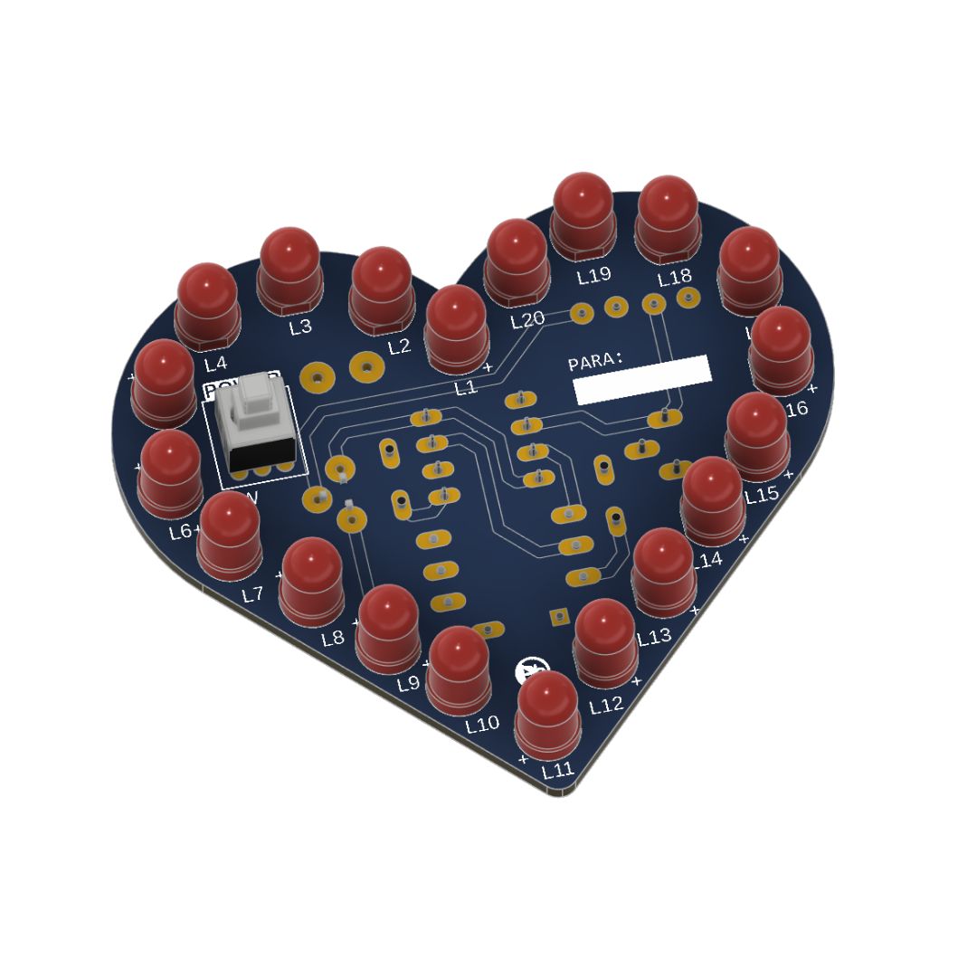 PCB Corazón de LEDs