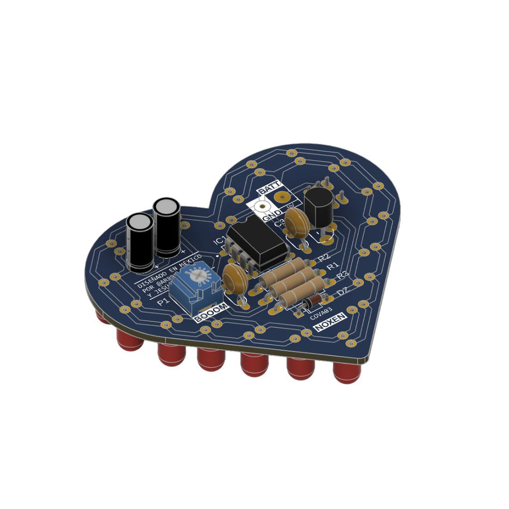 PCB Corazón de LEDs