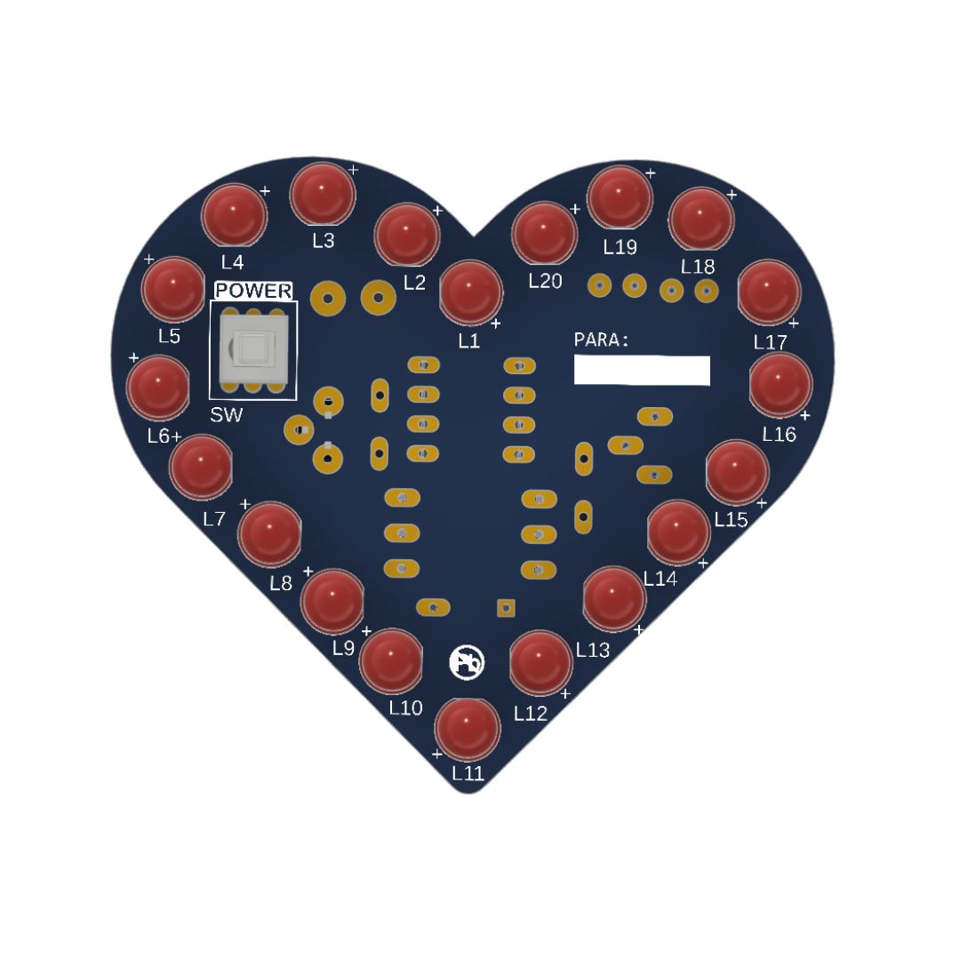 PCB Corazón de LEDs