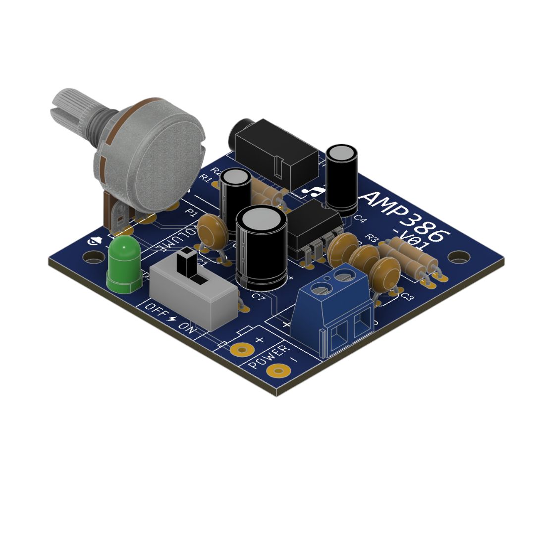 PCB Amplificador de audio con LM386